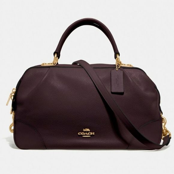Coach Handbags - NWT Coach Lane Satchelin Oxblood